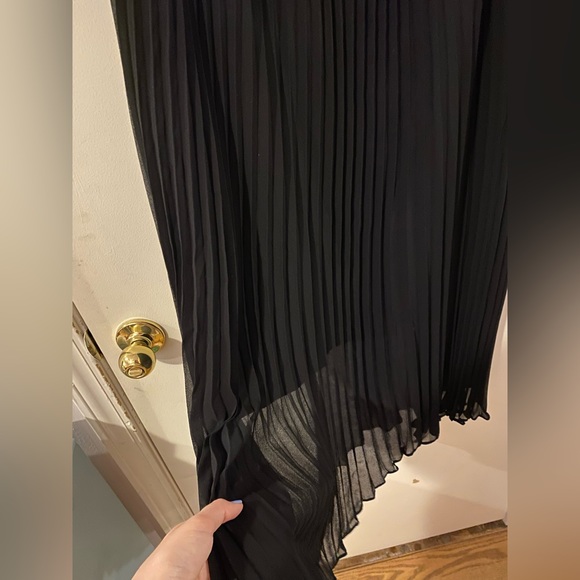 Halogen pleated maxi skirt black lined - Picture 2 of 5